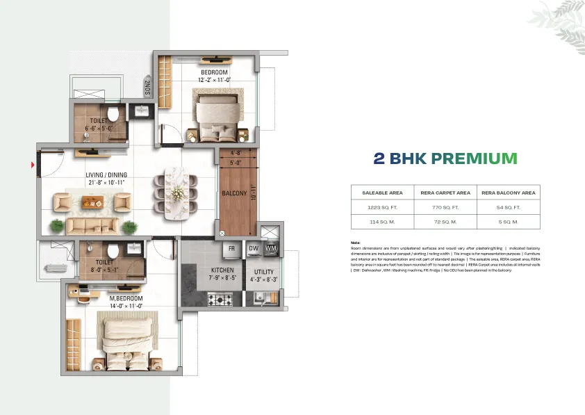 2 BHK Premium Floor Plan 2